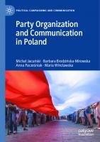 Party Organization and Communication in Poland (Political Campaigning and Communication)
 3030599922, 9783030599928