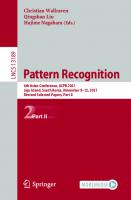 Pattern Recognition: 6th Asian Conference, ACPR 2021, Jeju Island, South Korea, November 9–12, 2021, Revised Selected Papers, Part II (Lecture Notes in Computer Science, 13189)
 3031024435, 9783031024436