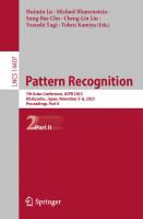 Pattern Recognition: 7th Asian Conference, ACPR 2023, Kitakyushu, Japan, November 5–8, 2023, Proceedings, Part II (Lecture Notes in Computer Science)
 3031476360, 9783031476365