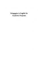Pedagogies in English for Academic Purposes: Teaching and Learning in International Contexts
 9781350164802, 9781350164833, 9781350164819