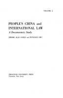 People's China and International Law, Volume 1: A Documentary Study
 9781400887606