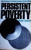 Persistent Poverty. Underdevelopment in Plantation Economies of the Third World
 0195014820, 9780195014822