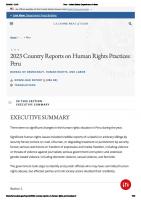 Peru 2023 Human Rights Report