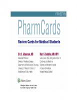 PharmCards: Review Cards for Medical Students [5th Edition]
 1496384288, 9781496384287, 9781496384300