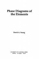Phase Diagrams of the Elements [Reprint 2020 ed.]
 9780520911482