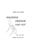 Philippine Freedom, 1946–1958
 9780231887984