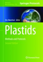 Plastids: Methods and Protocols (Methods in Molecular Biology, 2776) [2 ed.]
 1071637258, 9781071637258