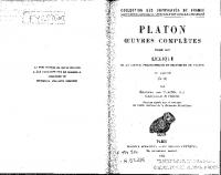 Platon: Œuvres complètes. Tome XIV: Lexique de la langue philosophique et religieuse de Platon
 9782251002385