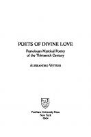 Poets of Divine Love: The Rhetoric of Franciscan Spiritual Poetry
 9780823292370