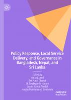 Policy Response, Local Service Delivery, and Governance in Bangladesh, Nepal, and Sri Lanka
 3030660176, 9783030660178