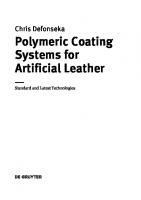 Polymeric Coating Systems for Artificial Leather: Standard and Latest Technologies
 9783110716542, 9783110716535