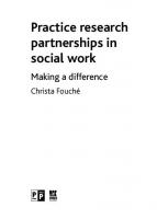 Practice Research Partnerships in Social Work: Making a Difference
 9781447320302