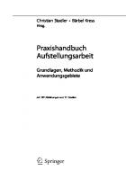 Praxishandbuch Aufstellungsarbeit: Grundlagen, Methodik und Anwendungsgebiete [1. Aufl.]
 9783658175153, 9783658175160