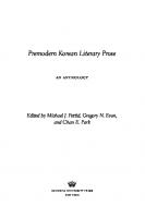 Premodern Korean Literary Prose: An Anthology
 9780231546010