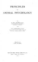 Principles of Animal Psychology