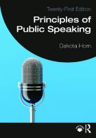 Principles of Public Speaking [21 ed.]
 1032540524, 9781032540528