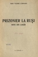 Prizonier la ruși : note din lagăr