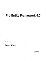 Pro Entity Framework 4.0 (Expert's Voice in .NET)
 9781590599907, 159059990X