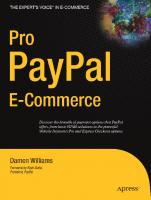 Pro PayPal E-Commerce (Expert's Voice)
 3540237518, 9781590597507, 1590597508