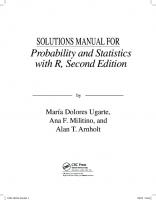 Probability and Statistics with R, Second Edition (Solutions, Instructor Solution Manual) [2 ed.]
 9781466504431, 9781466504394, 1466504390