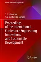Proceedings of the International Conference Engineering Innovations and Sustainable Development (Lecture Notes in Civil Engineering, 210)
 3030908429, 9783030908423