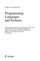 Programming Languages and Systems: 19th European Symposium on Programming, ESOP 2010, Held as Part of the Joint European Conferences on Theory and ... (Lecture Notes in Computer Science, 6012)
 3642119565, 9783642119569
