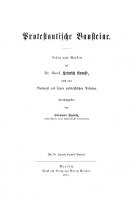 Protestantische Bausteine: Leben und Wirken des Dr. theol. Heinrich Krause, nebst einer Auswahl aus seinen publicistischen Arbeiten [Reprint 2018 ed.]
 9783111643700, 9783111260785