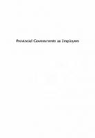 Provincial Governments as Employers: A Survey of Public Personnel Administration in Canada's Provinces
 9780773593022