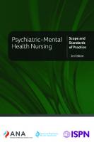 Psychiatric - Mental Health Nursing Scope and Standards of Practice [3 ed.]
 9781947800977, 9781947800984, 9780999308806, 9780999308813