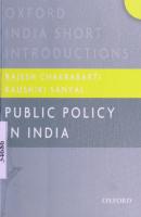 Public Policy in India
 0199470693, 9780199470693