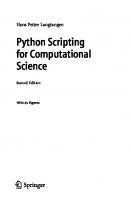 Python Scripting for Computational Science (Texts in Computational Science and Engineering)
 3540435085, 9783540435082