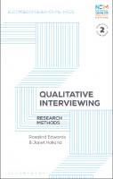 Qualitative Interviewing: Research Methods (Bloomsbury Research Methods) (by Team-IRA)
 1350275131, 9781350275133