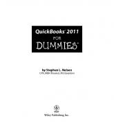 QuickBooks 2011 For Dummies (For Dummies (Computer Tech)) [18 ed.]
 9780470646496