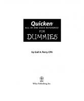 Quicken All-in-One Desk Reference for Dummies: All-in-one Desk Reference
 9780471754664, 0471754668