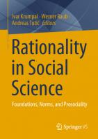 Rationality in Social Science: Foundations, Norms, and Prosociality
 3658335351, 9783658335359