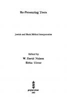 Re-Presenting Texts: Jewish and Black Biblical Interpretation
 9781611439243, 2013029025, 1611439248