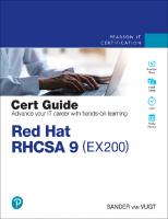 Red Hat RHCSA 9 Cert Guide: EX200 (Certification Guide) [1 ed.]
 0138096279, 9780138096274