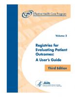Registries for Evaluating Patient Outcomes: A User's Guide [2, 3 ed.]
 9781587634345