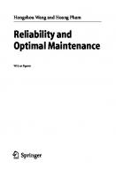 Reliability and Optimal Maintenance [1st Edition.]
 1846283248, 9781846283246, 9781846283253