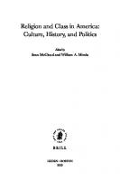 Religion and Class in America: Culture, History, and Politics [1 ed.]
 9789047424734, 9789004171428