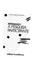 Repensando a Pesquisa Participante [3 ed.]
 8511070117