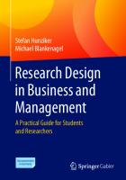 Research Design in Business and Management: A Practical Guide for Students and Researchers
 3658343567, 9783658343569