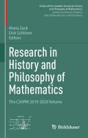 Research in History and Philosophy of Mathematics: The CSHPM 2019-2020 Volume (Annals of the Canadian Society for History and Philosophy of ... et de philosophie des mathématiques)
 3030952002, 9783030952006