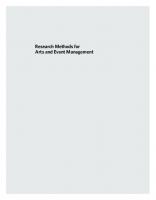 Research methods for arts and event management
 9780273720829, 0273720821, 9780273720867, 0273720864, 9780273781134, 0273781138