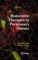 Restorative Therapies in Parkinson's Disease
 038729984X, 9780387299846