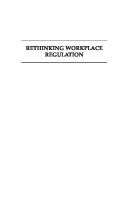 Rethinking Workplace Regulation: Beyond the Standard Contract of Employment [Unabridged]
 0871548593, 9780871548597