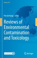 Reviews of Environmental Contamination and Toxicology Volume 259 (Reviews of Environmental Contamination and Toxicology, 259)
 3030883418, 9783030883416