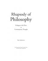 Rhapsody of Philosophy: Dialogues with Plato in Contemporary Thought
 9780271051338