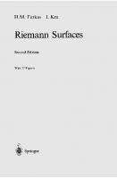 Riemann Surfaces [2 ed.]
 9781461220343, 1461220343