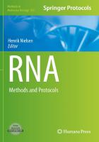 RNA: Methods and Protocols (Methods in Molecular Biology, 703)
 1588299139, 9781588299130